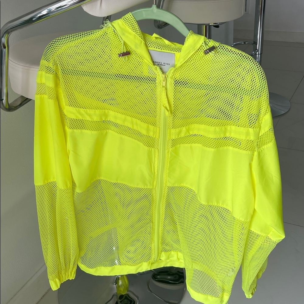 Angel Kiss Bright Yellow Mesh Jacket